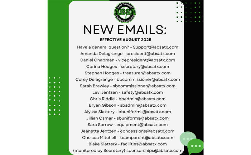 NEW EMAILS AS OF AUGUST 2025